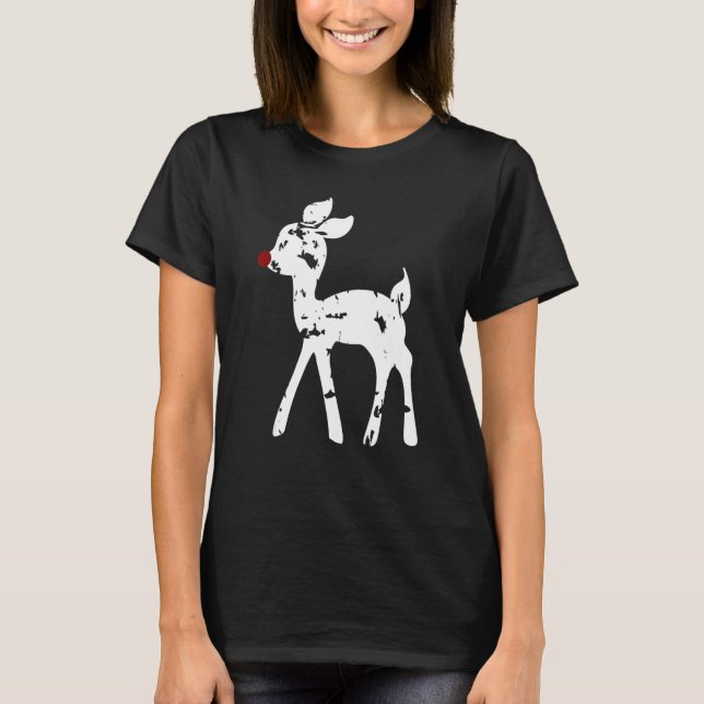 Christmas Reindeer Xmas Adorable Party  Men Women  T-Shirt (Front)