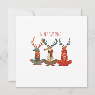 Christmas reindeer yoga. Moose Thank You Card