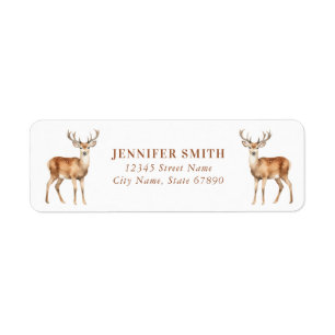 Christmas Reindeers Return Address Labels