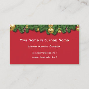 Christmas related business or holiday fair vendor card