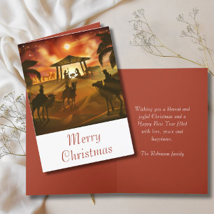 Christmas Religious Nativity  Holiday Card