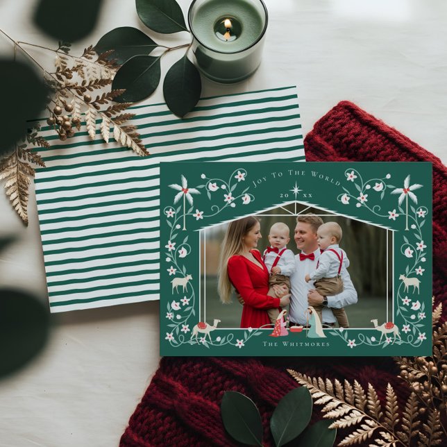 Christmas Religious Nativity Scene Family Photo Holiday Card (Christmas Religious Nativity Scene Family Photo Ho Holiday Card)