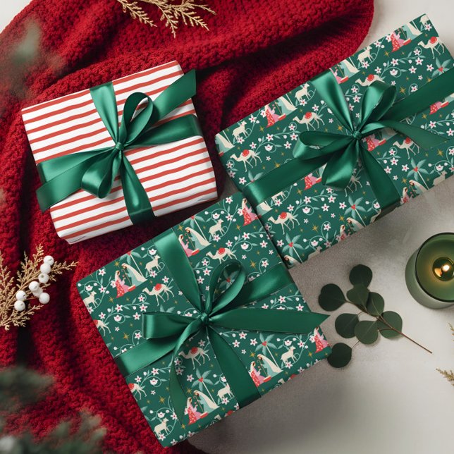 Christmas Religious Nativity Star Of Bethlehem Wrapping Paper Sheet (Christmas Religious Nativity Star Of Bethlehem Wrapping Paper Sheets)