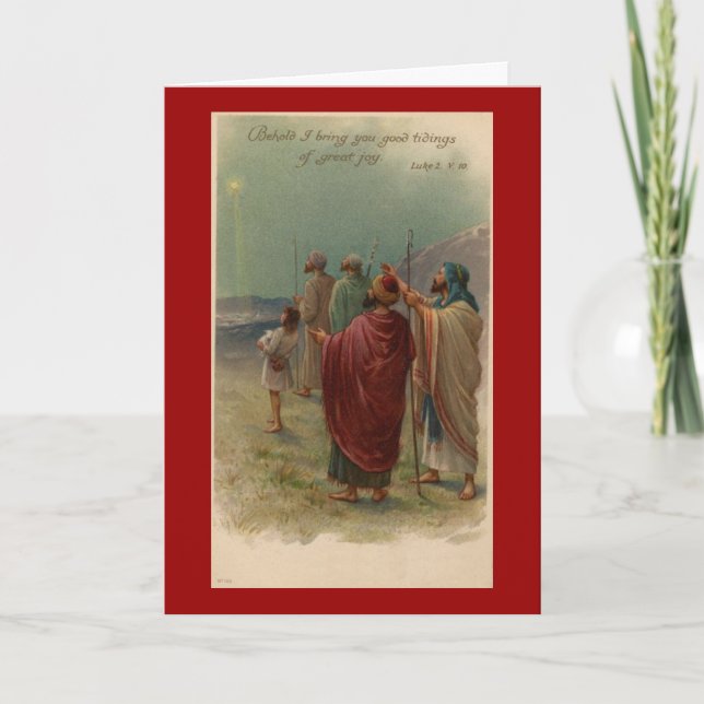 Christmas Religious Shepherds Greeting Card (Front)