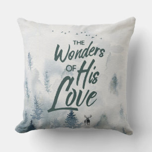 Christmas Religious Wonders of His Love Blessings Cushion
