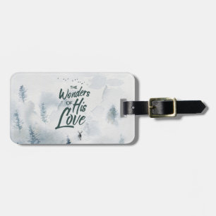 Christmas Religious Wonders of His Love Blessings Luggage Tag
