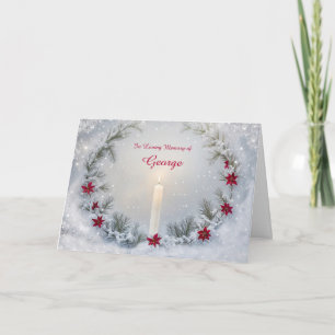 Christmas Remembrance with Custom Name Memorial Card