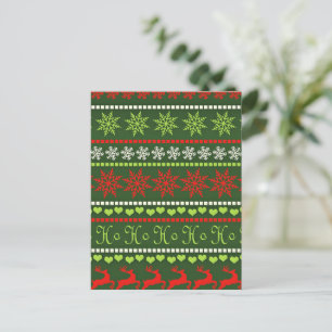Christmas Repeating Pattern Postcard
