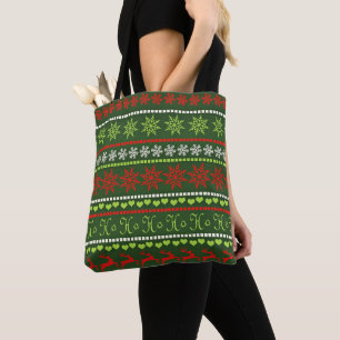 Christmas Repeating Pattern Tote Bag