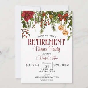 Christmas Retirement Party, Company Retiring Invitation