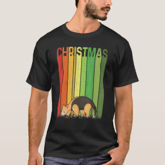 Christmas Retro Aardvark Cute Group Matching Xmas  T-Shirt