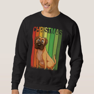 Christmas Retro Boxer Dog Cute Group Matching Xmas Sweatshirt