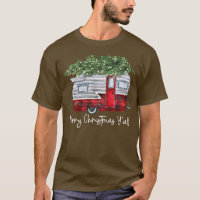 Christmas Retro Camping Caravan Xmas Tree Vehicles