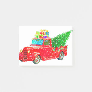 Christmas Retro Car Holiday Post-it Notes