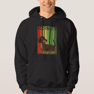 Christmas Retro Dachshund Dog Group Matching Xmas Hoodie