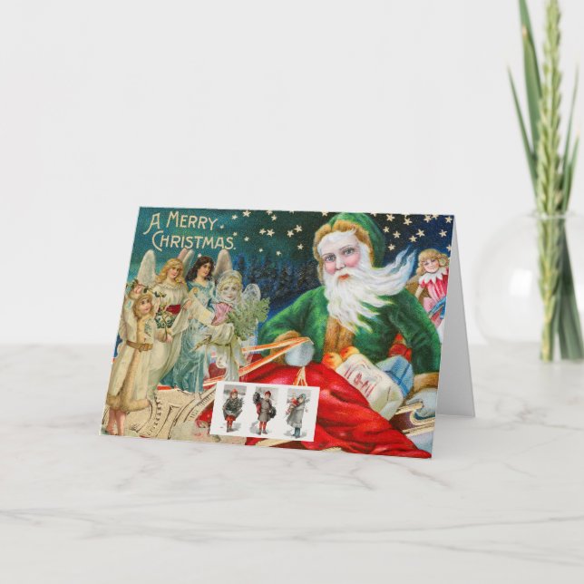 CHRISTMAS RETRO IMAGES Folded Greeting Card (Front)