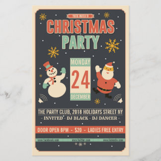Christmas Retro Party Flyer
