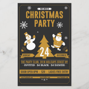 Christmas Retro Party Flyer