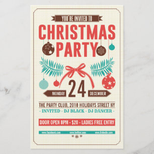 Christmas Retro Party Flyer