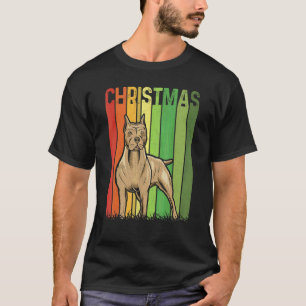 Christmas Retro Pitbull Dog Cute Group Matching Xm T-Shirt