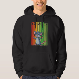 Christmas Retro Rat Cute Group Matching Xmas Holid Hoodie