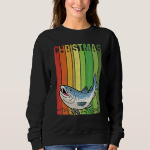 Christmas Retro Salmon Cute Group Matching Xmas Ho Sweatshirt