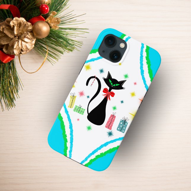 Christmas Retro Siamese Cat  Case-Mate iPhone Case (Creator Uploaded)