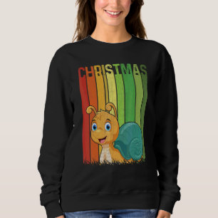 Christmas Retro Snail Cute Group Matching Xmas Hol Sweatshirt