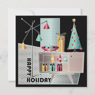 Christmas Retro Tree Holiday Card