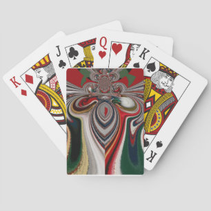 Christmas Retro Vintage Texture Abstract Art Print Playing Cards