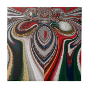 Christmas Retro Vintage Texture Abstract Art Print Tile