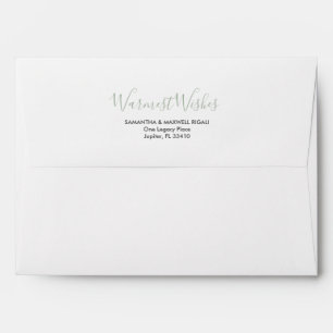 Christmas Return Address Envelopes Sage Green