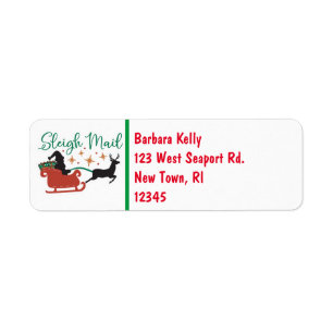 Christmas Return Address Label