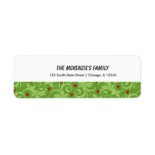 Christmas Return Address Label