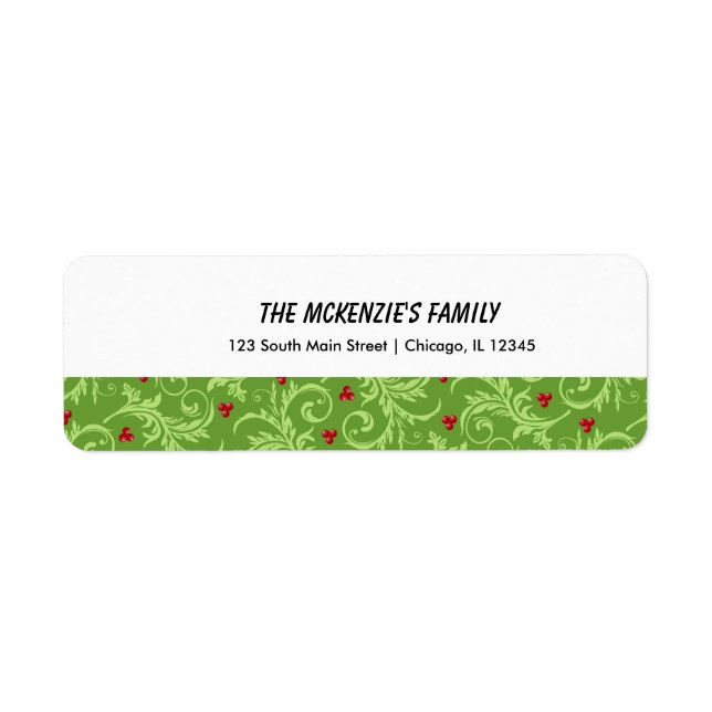 Christmas Return Address Label (Front)