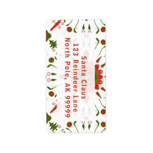 Christmas Return Address Label