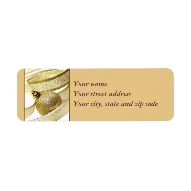 Christmas return address label (Front)