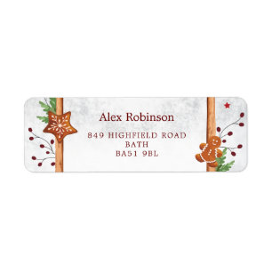 Christmas return address label