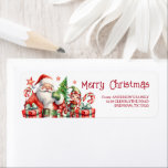 Christmas Return Address Label<br><div class="desc">Personalised Merry Christmas Return Address Label 
Collection: 
https://www.zazzle.com/collections/love_christmas_collection-119212194434211063</div>