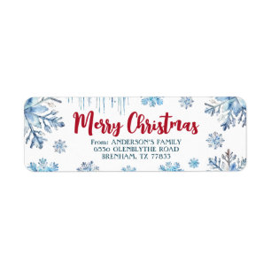 Christmas Return Address Label