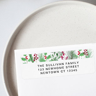 Christmas Return Address Label
