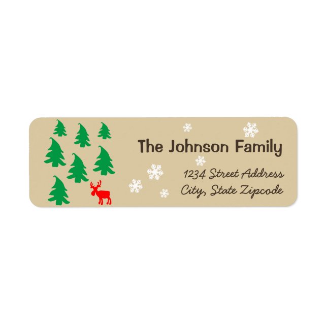 christmas return address label (Front)