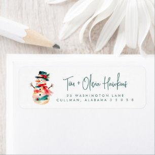 Christmas Return Address Label