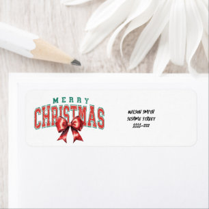 Christmas Return Address Label