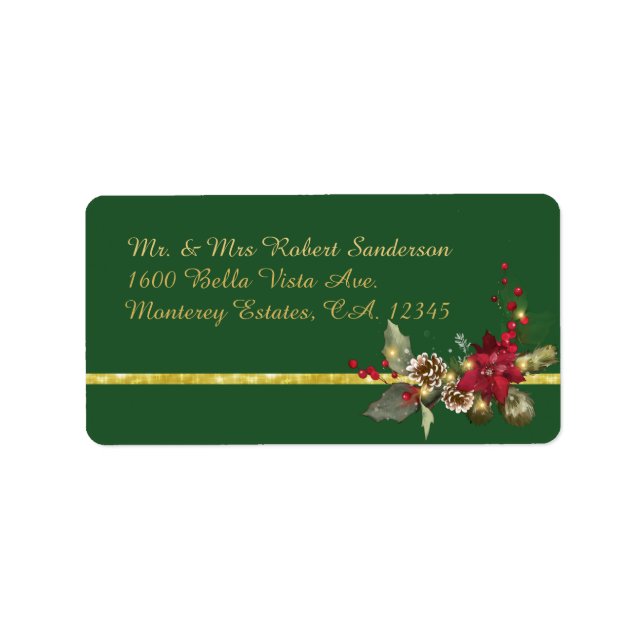 Christmas Return Address Labels (Front)