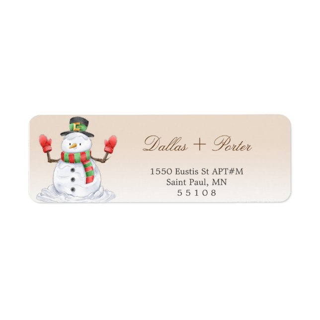 Christmas Return Address Labels (Front)