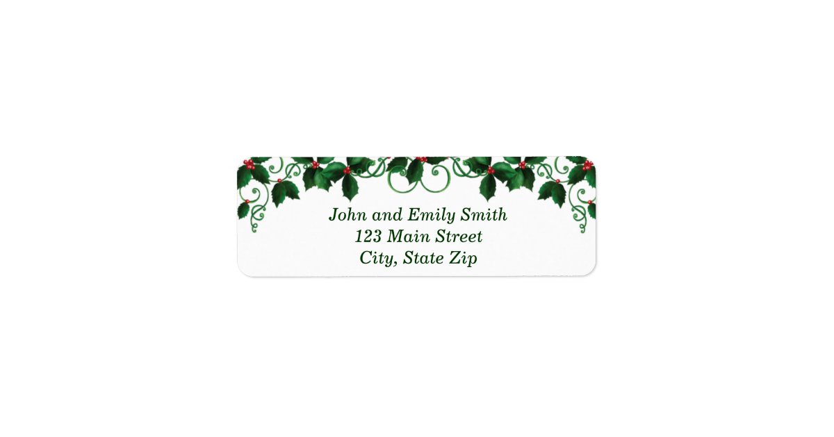 Christmas Return Address Labels Zazzle