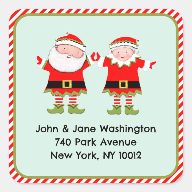 Christmas Return Address Labels (Front)
