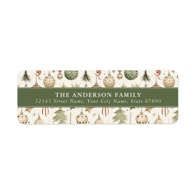Christmas Return Address Labels (Front)