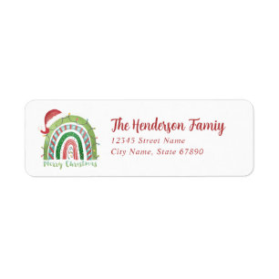 Christmas Return Address Labels